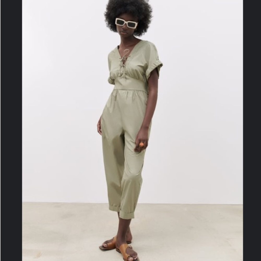 Zara poplin jumpsuit
